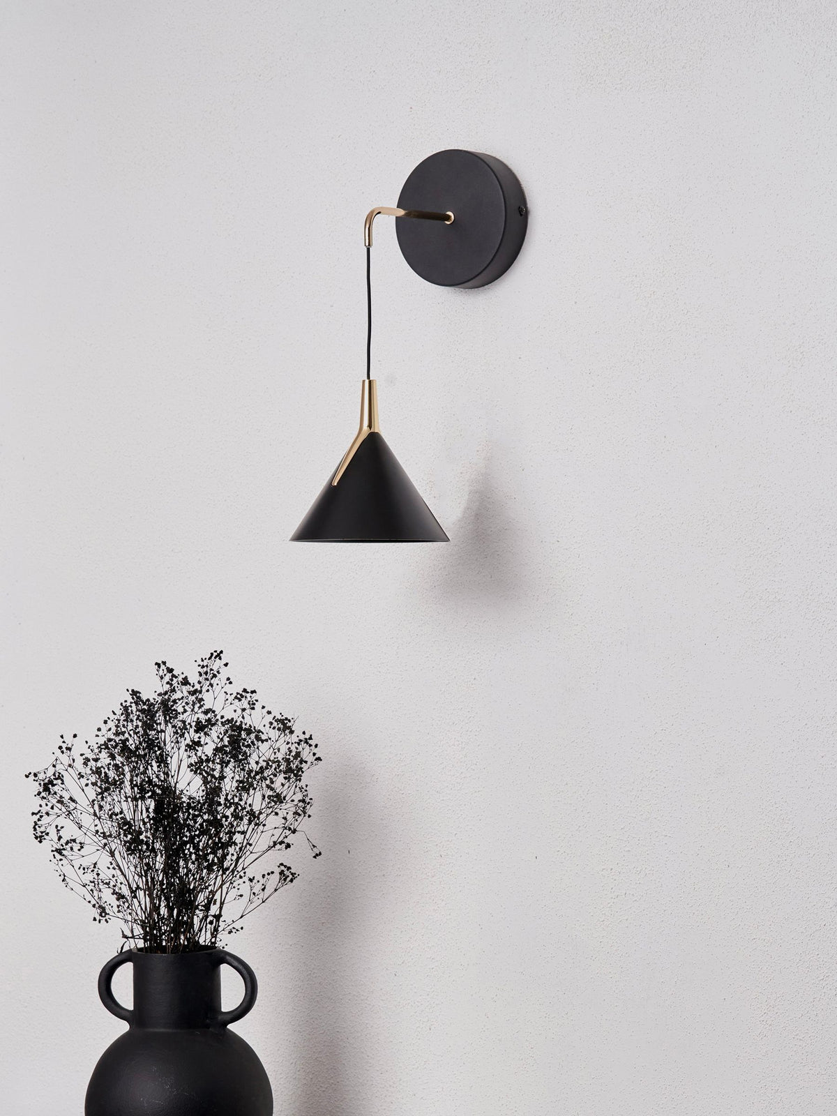 Pacific Lifestyle Black Astarion LED wall light 100cm, UK version