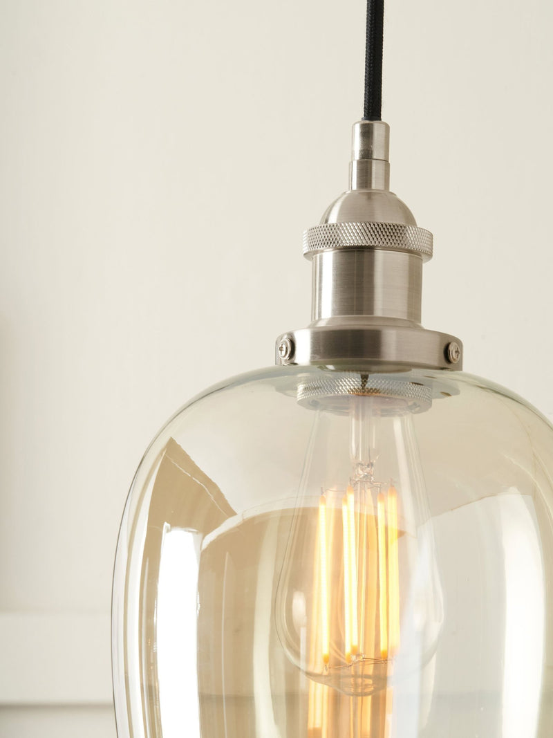 Pacific Lifestyle Clio antique metallic lustre glass pendant (British brand)