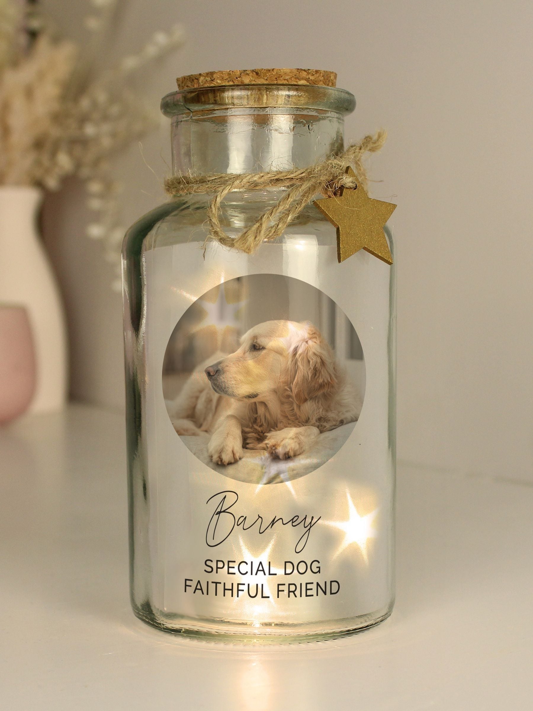 PMC personalised LED memorial jar 16.5cm (British brand)