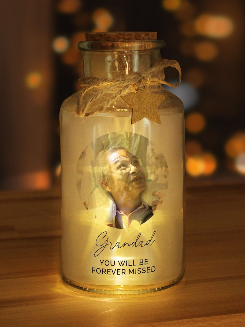 PMC personalised LED memorial jar 16.5cm (British brand)