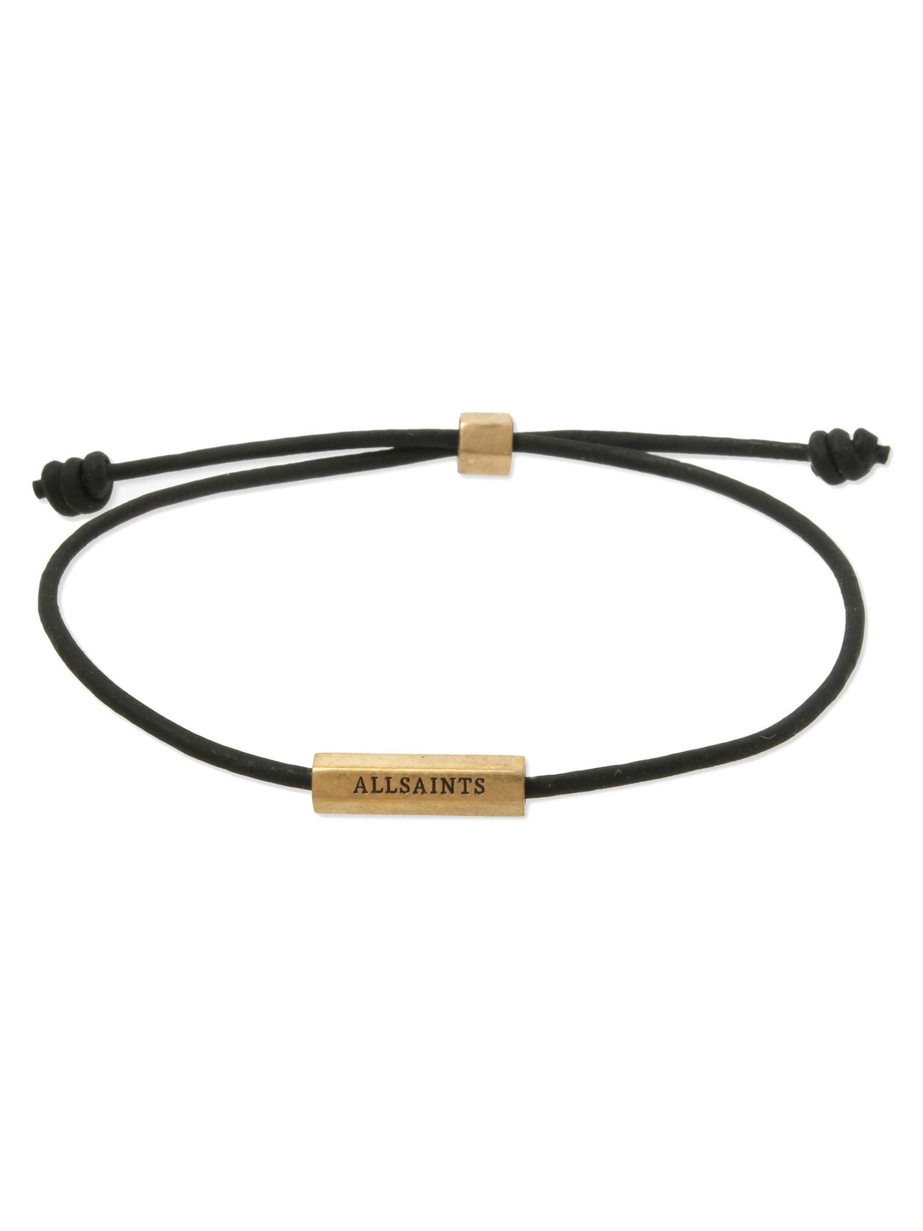 AllSaints black hexagon bar friendship bracelet - British product