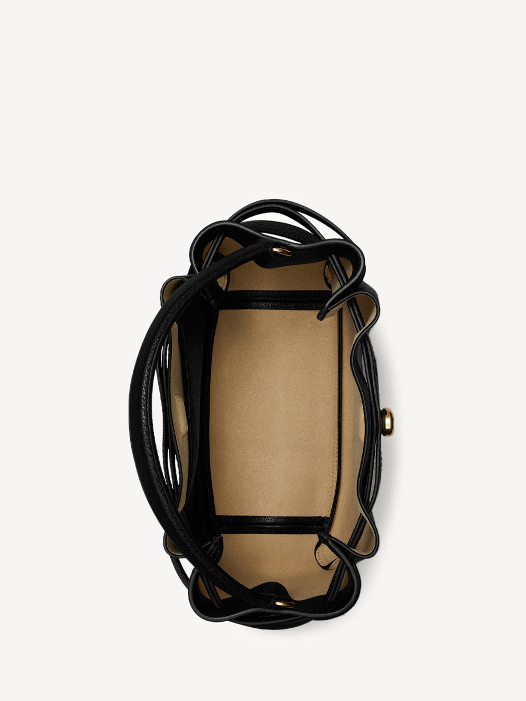 Tory Burch black Romy pebbled bucket bag small (British brand)