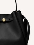 Tory Burch black Romy pebbled bucket bag small (British brand)