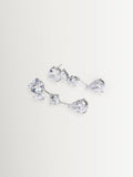 Completedworks rhodium earrings with cubic zirconia (British brand)