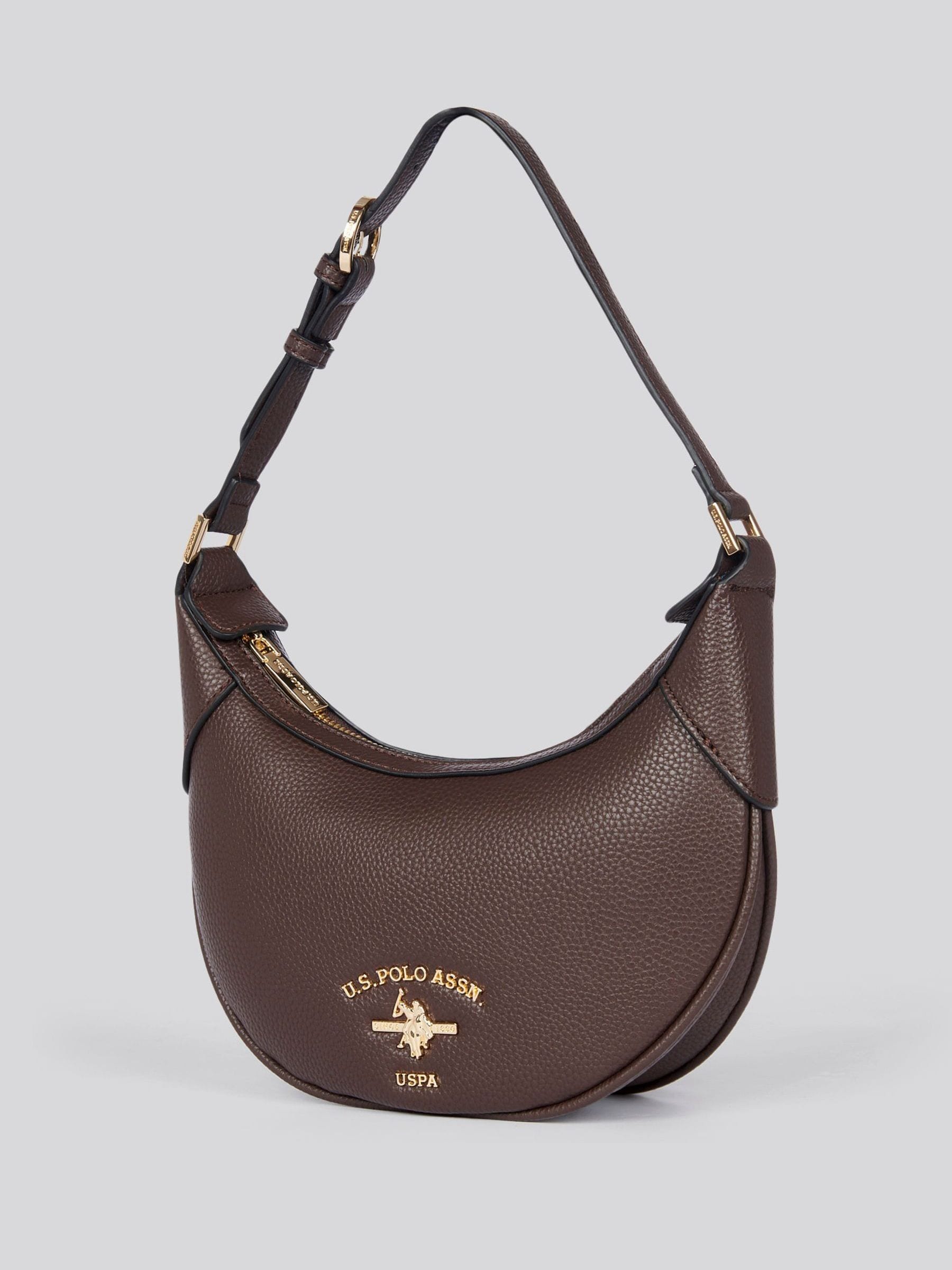 U.S. Polo Assn. brown Stanford small hobo bag (British brand)