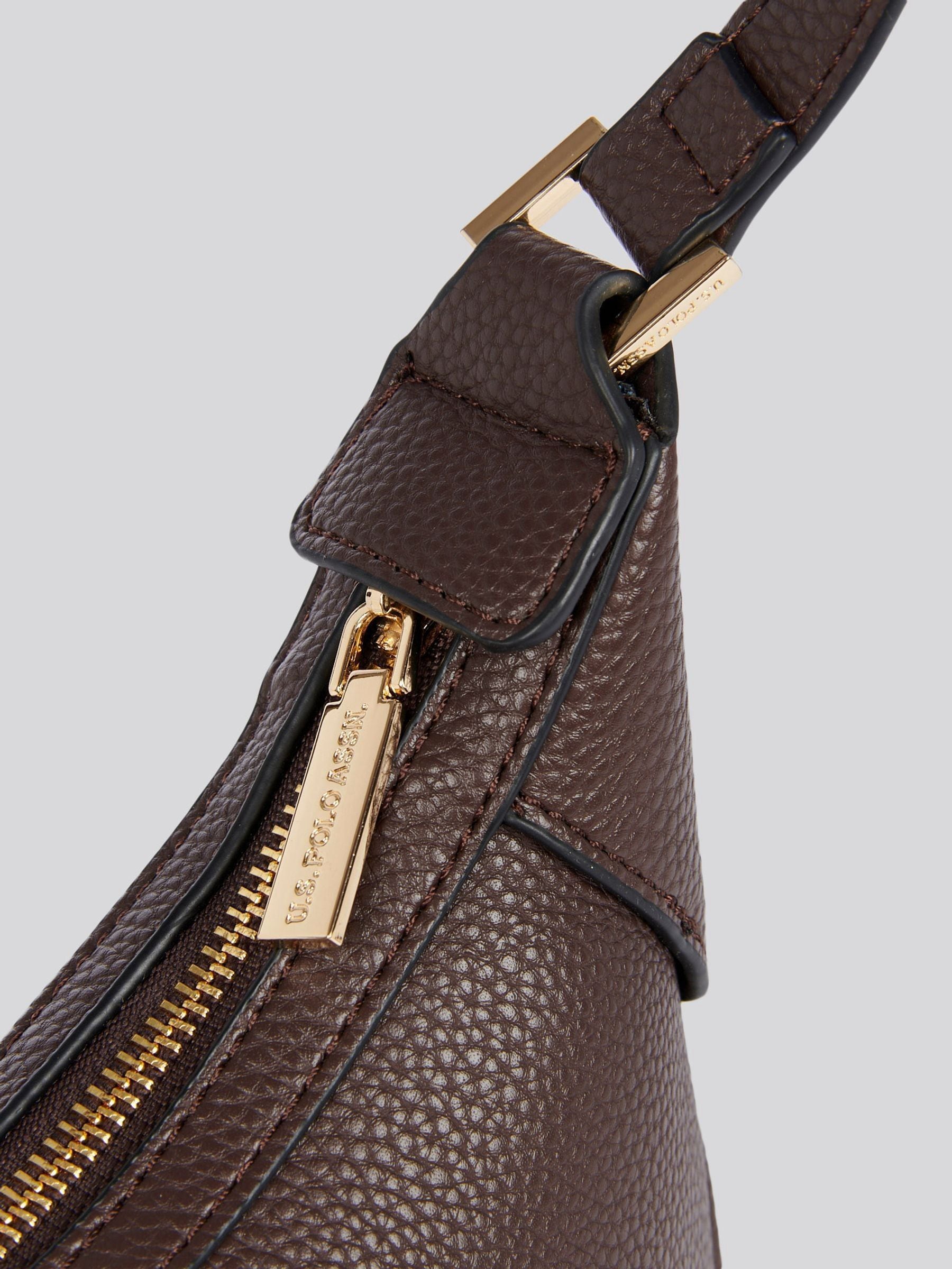 U.S. Polo Assn. brown Stanford small hobo bag (British brand)