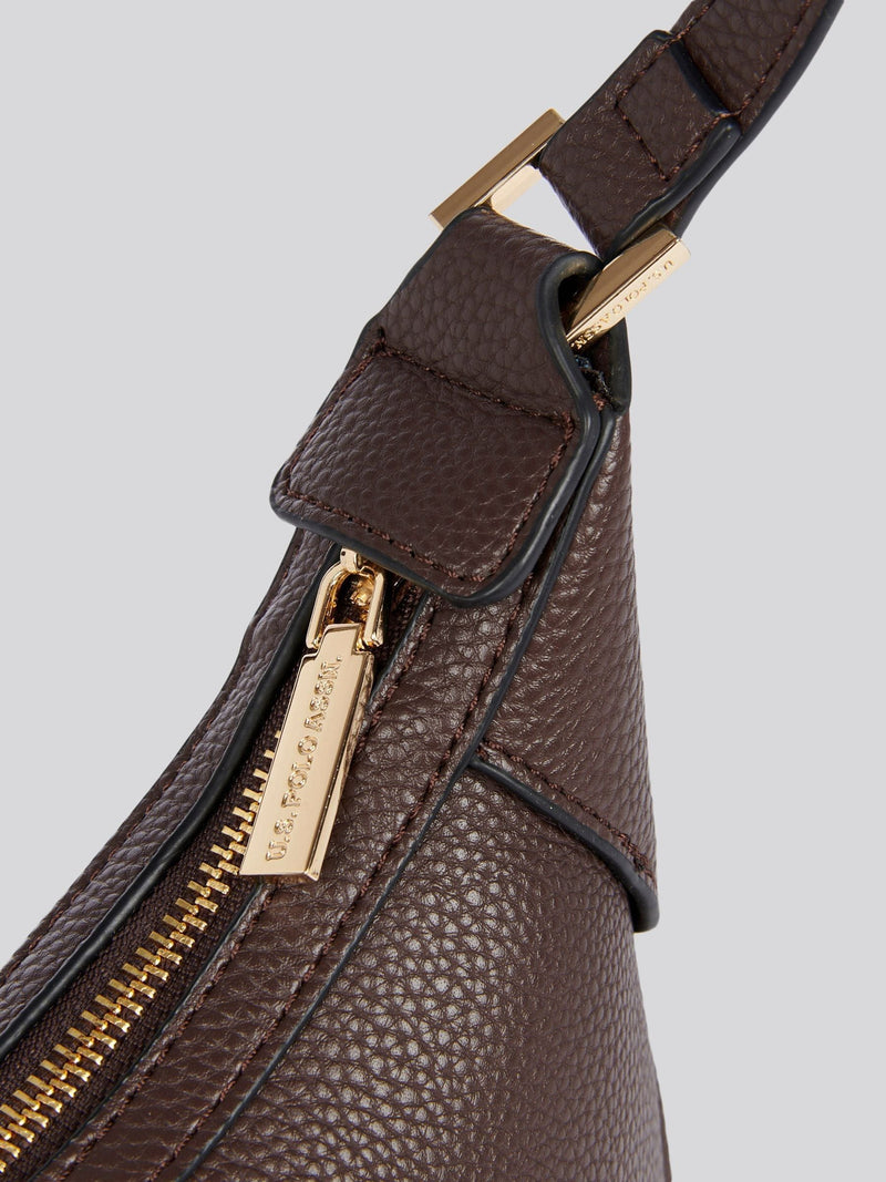 U.S. Polo Assn. brown Stanford small hobo bag (British brand)