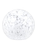 Pacific white speckled glass spherical table lamp (British brand)