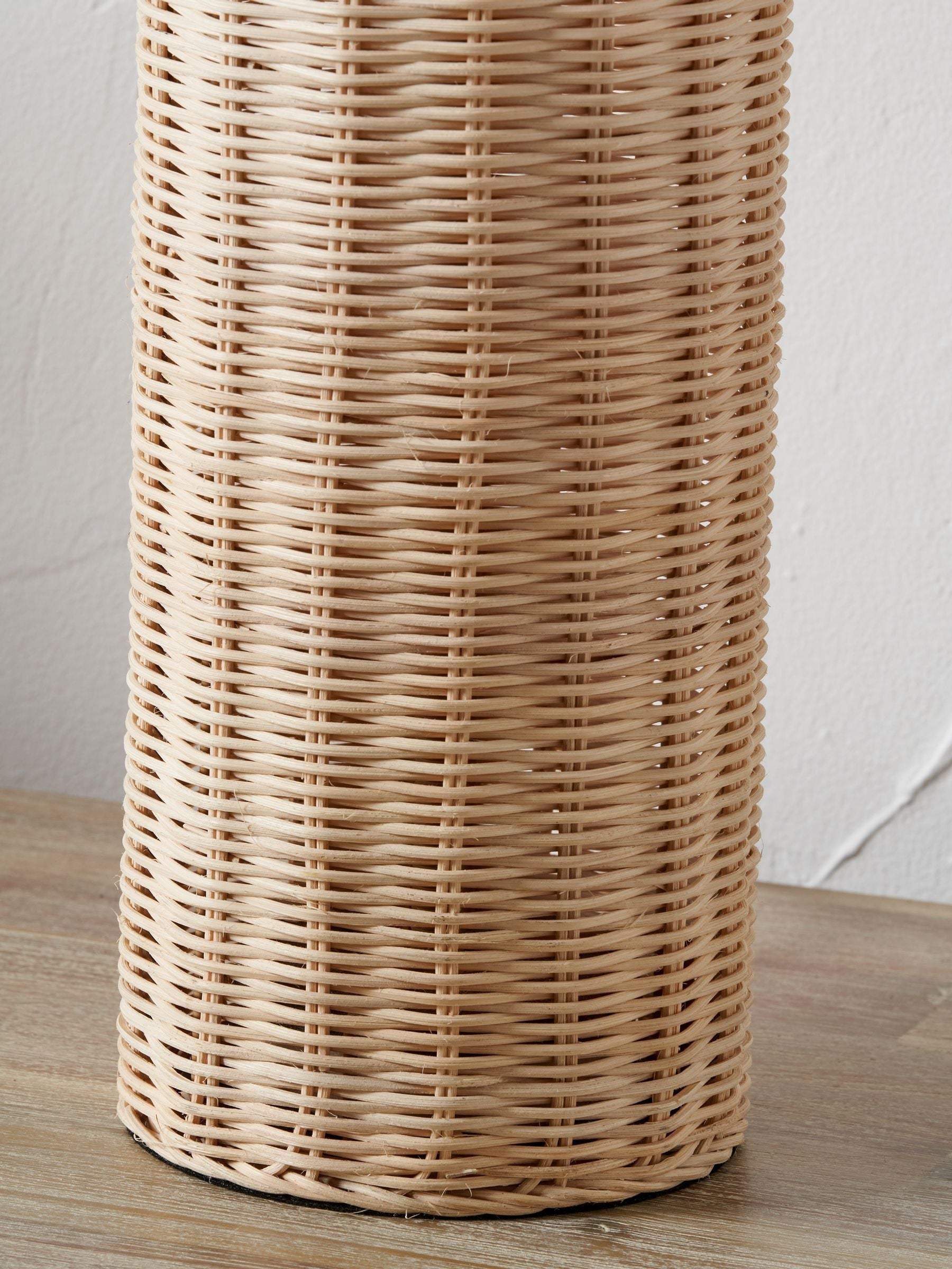 Pacific Natural rattan bottle table lamp 62cm - British product