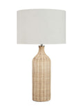Pacific Natural rattan bottle table lamp 62cm - British product