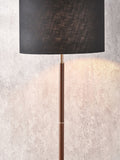 Pacific black wood effect floor lamp 157cm - British product