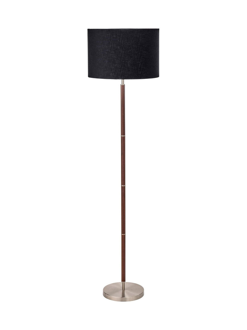 Pacific black wood effect floor lamp 157cm - British product