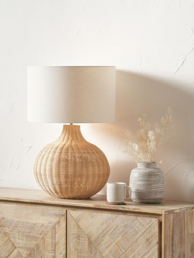 Next Pacific Natural Rattan Table Lamp- Buy online at McGrocer