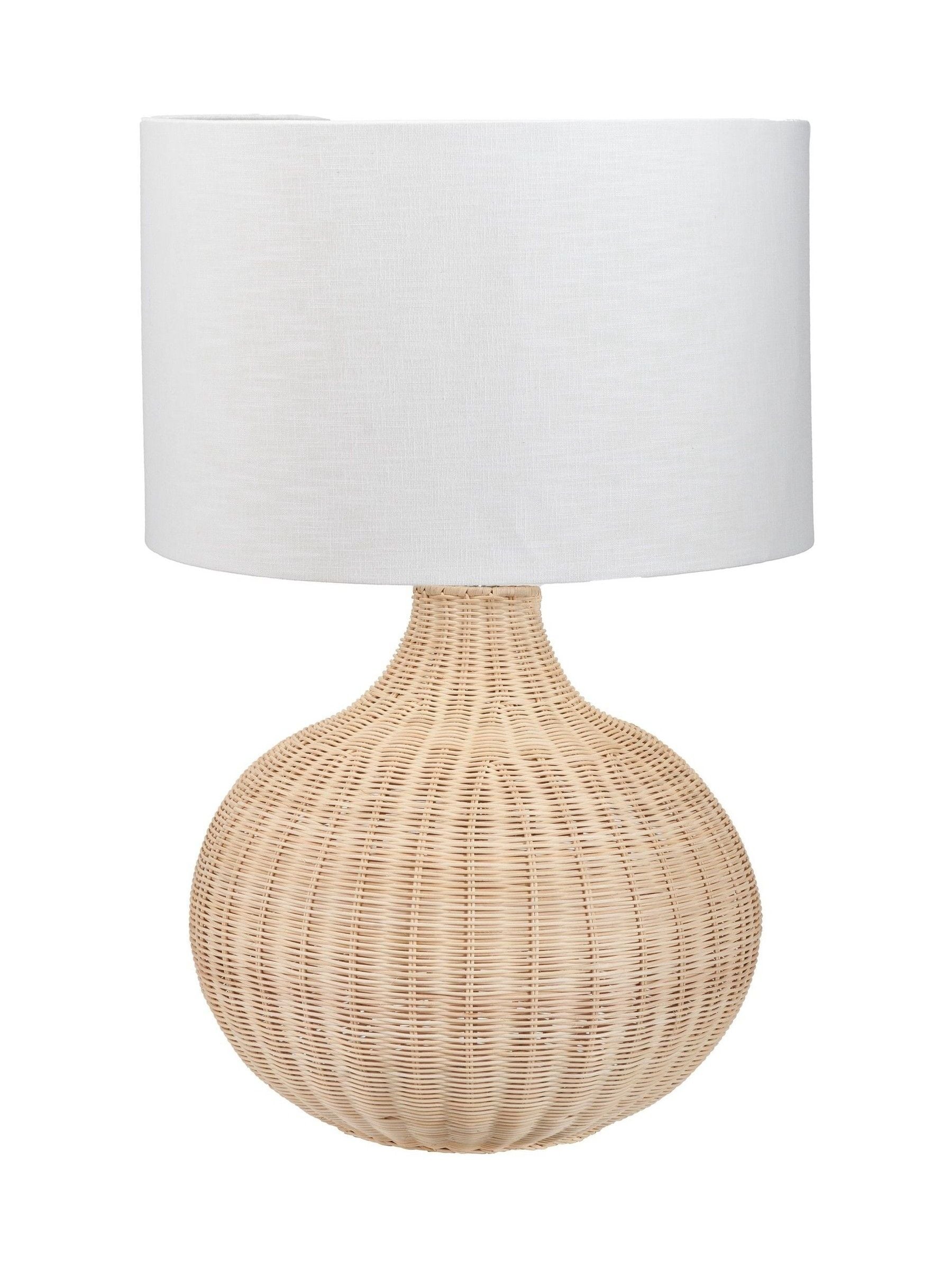 Pacific rattan table lamp natural finish - British product