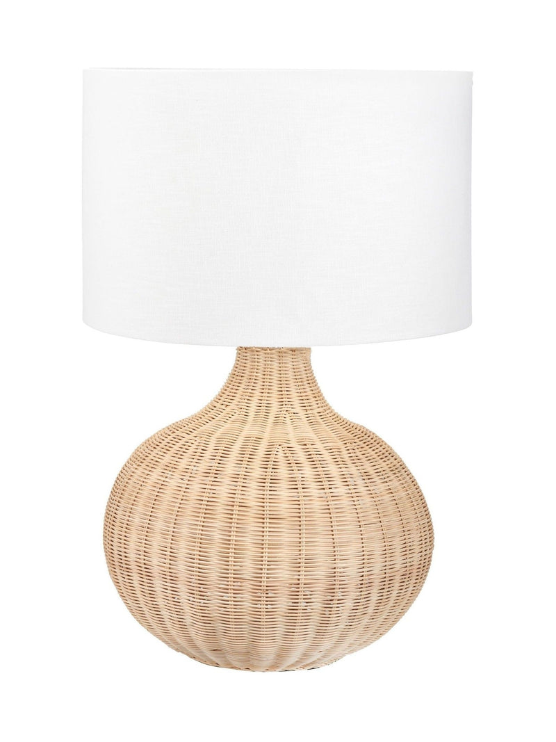 Pacific rattan table lamp natural finish - British product