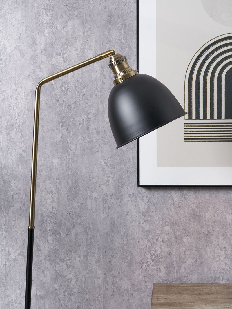 Pacific black and gold task floor lamp, UK version