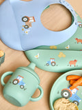 JoJo Maman Bébé Silicone Sippy Cup Tractor Print, UK version