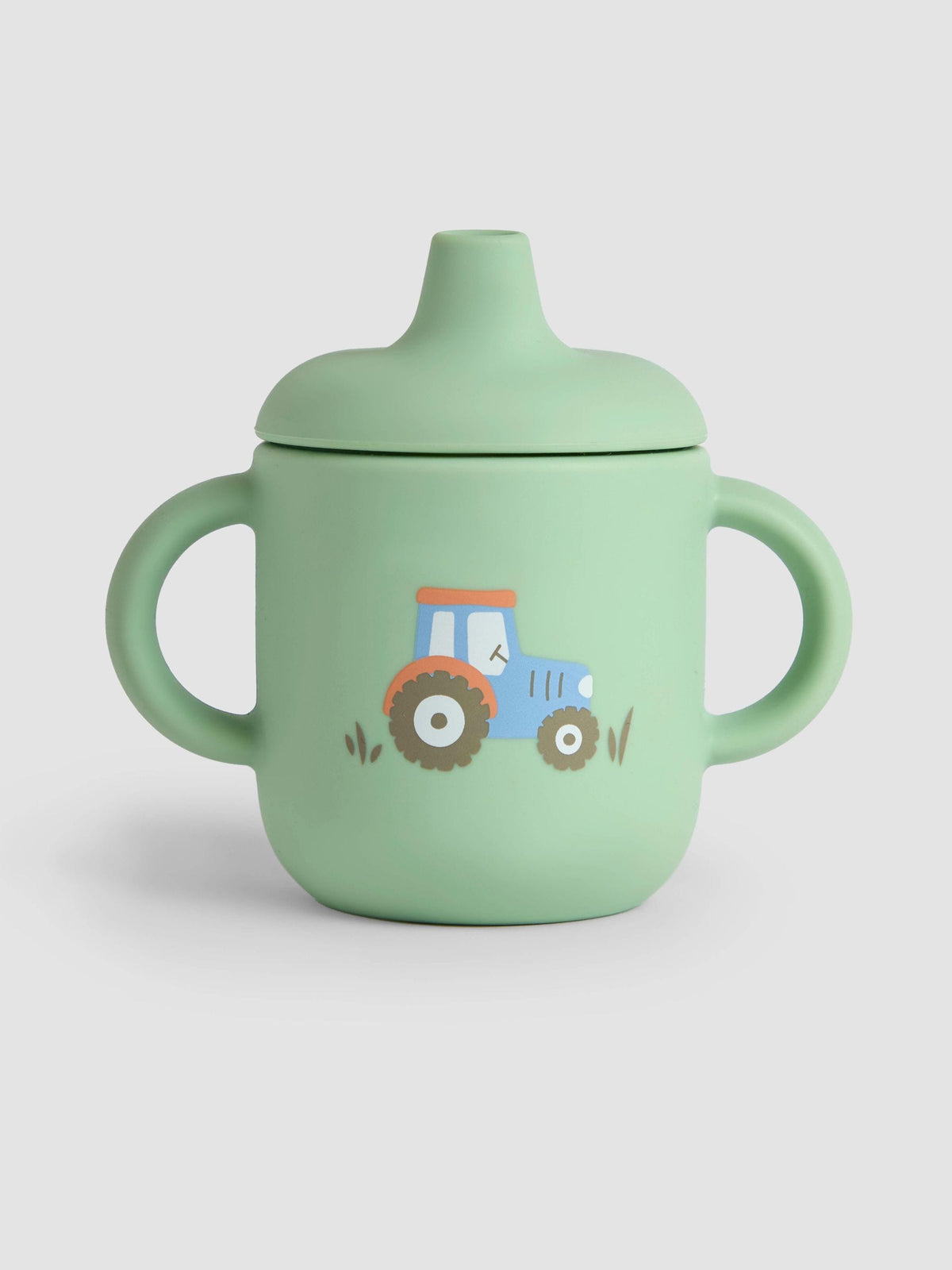 JoJo Maman Bébé Silicone Sippy Cup Tractor Print, UK version