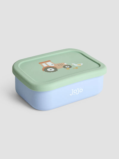 JoJo Maman Bébé bedruckte quadratische Silikon-Brotzeitbox