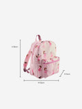 Ballet print pink backpack 35cm recycled polyester school bag (British brand)
