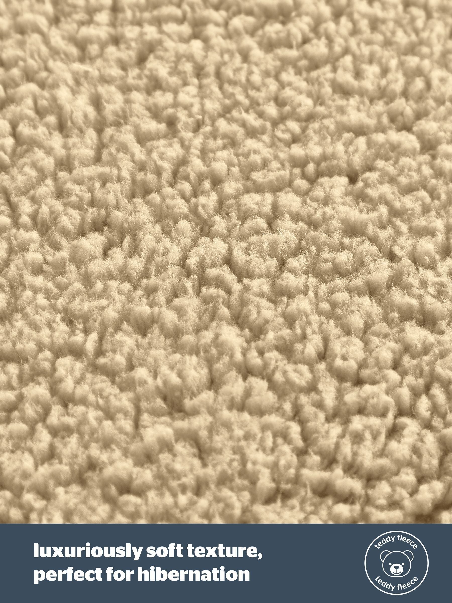 Silentnight Natural Teddy Fleece Fitted Sheet (British brand)