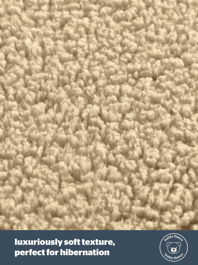 Silentnight Natural Teddy Fleece Fitted Sheet (British brand)