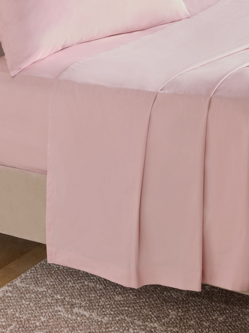 Blush pink flat bed sheet - British product
