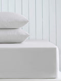 Extra deep fitted bed sheet in grey light cotton rich blend - British product