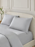 Set of 2 Silver 100% Cotton Pillowcases