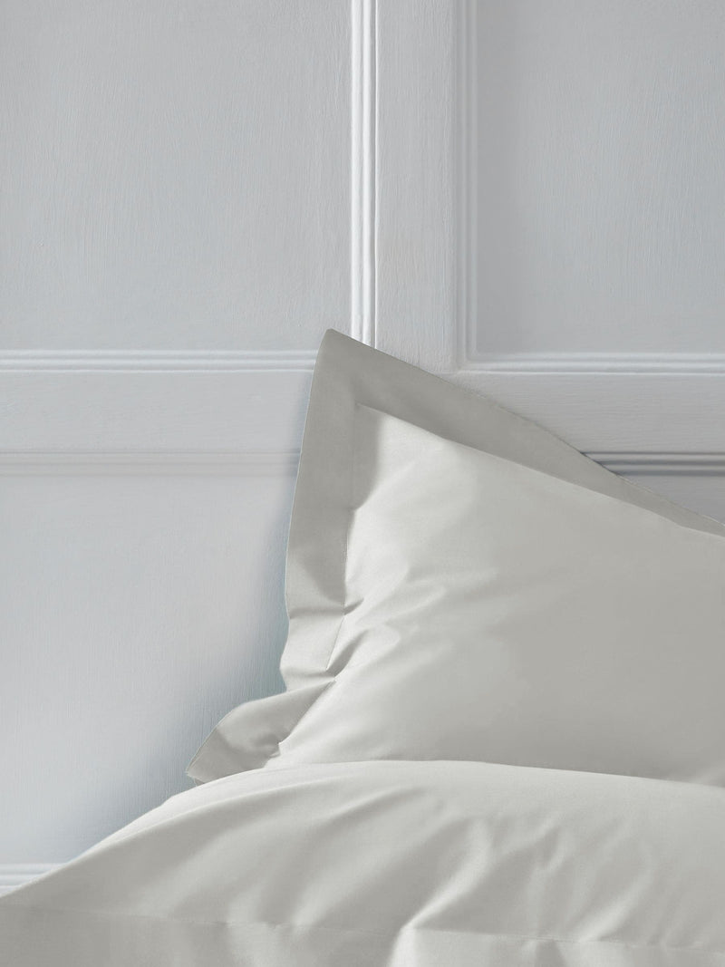 Set of 2 Grey Light Cotton Rich Pillowcases