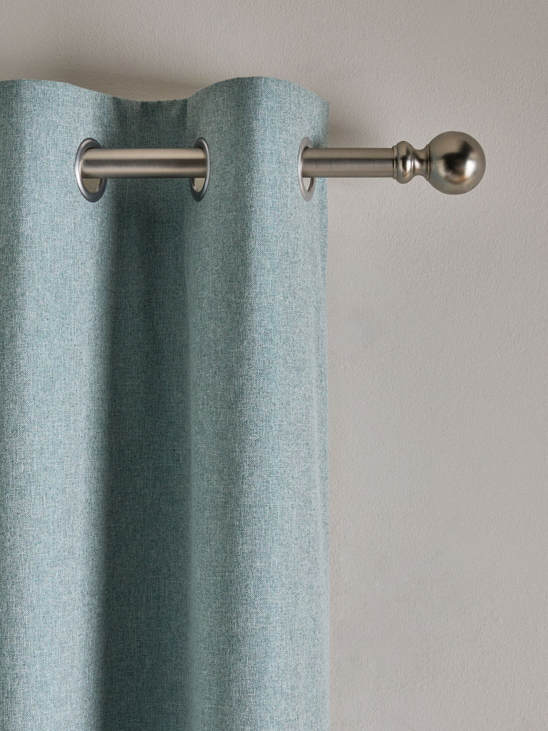 Blue Soft Marl Blackout/Thermal Eyelet Curtains