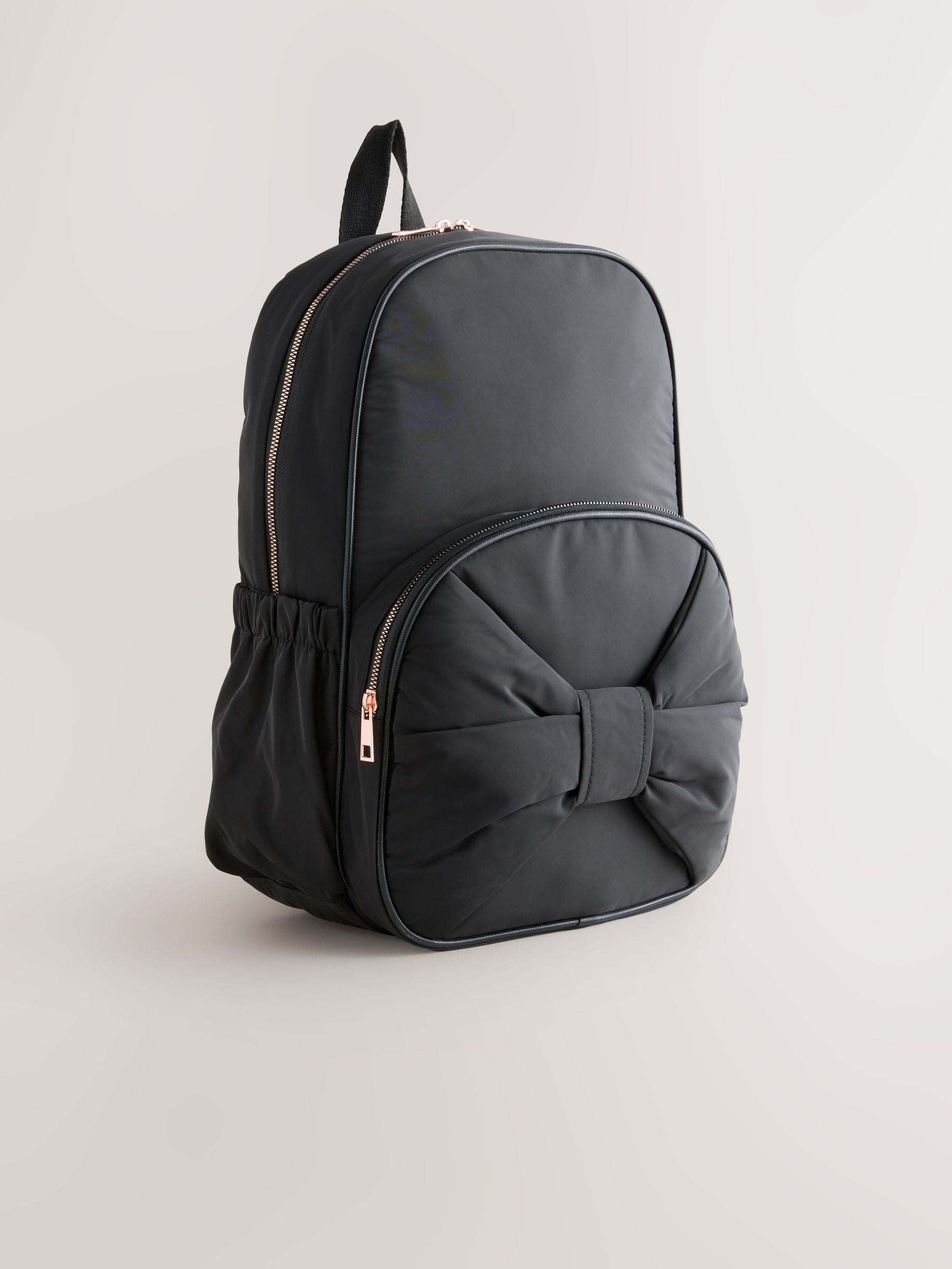 Black bow backpack 43cm height polyester (British brand)