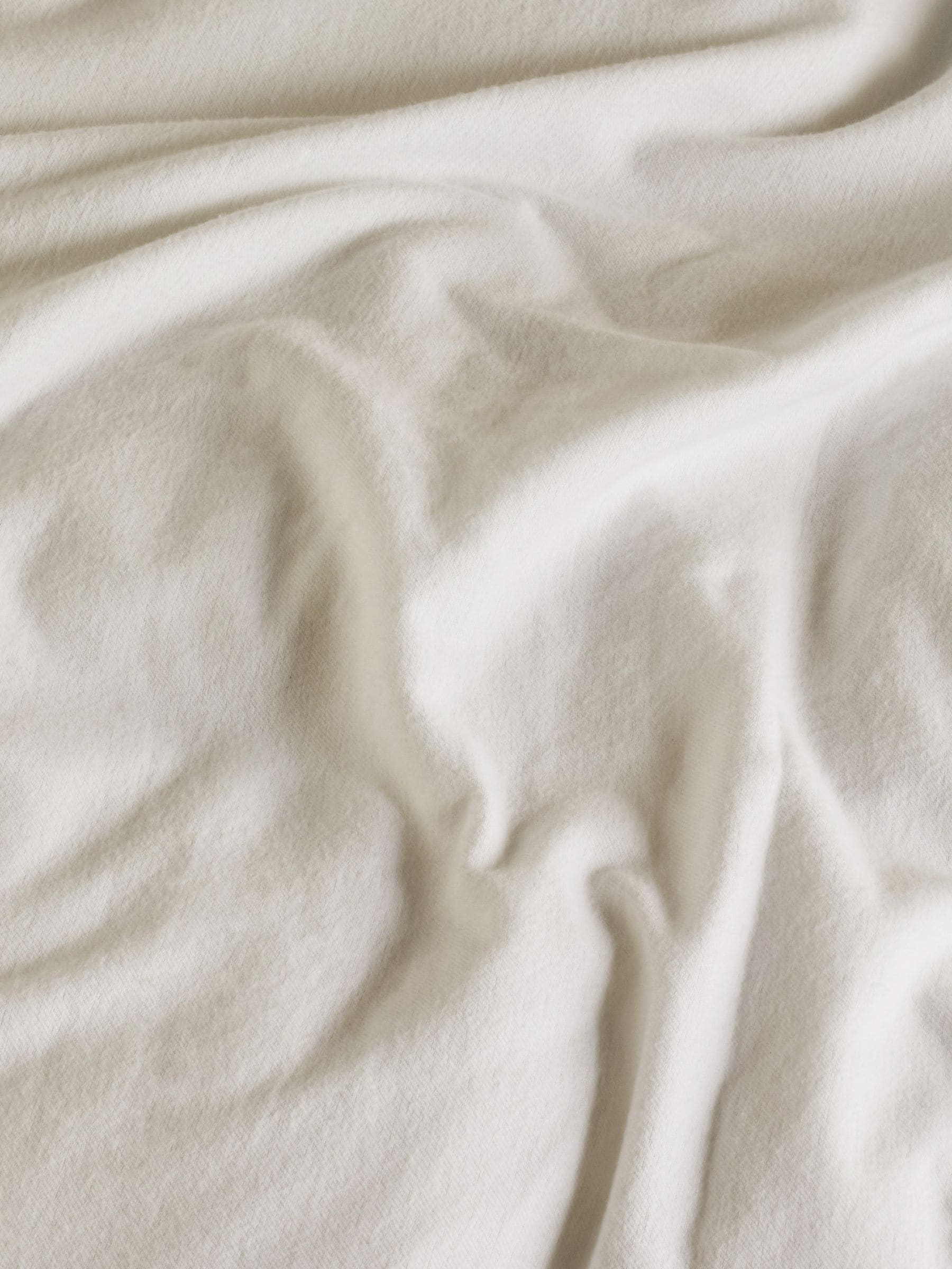 Collection Luxe white brushed cotton twill duvet cover and pillowcase set (British brand)