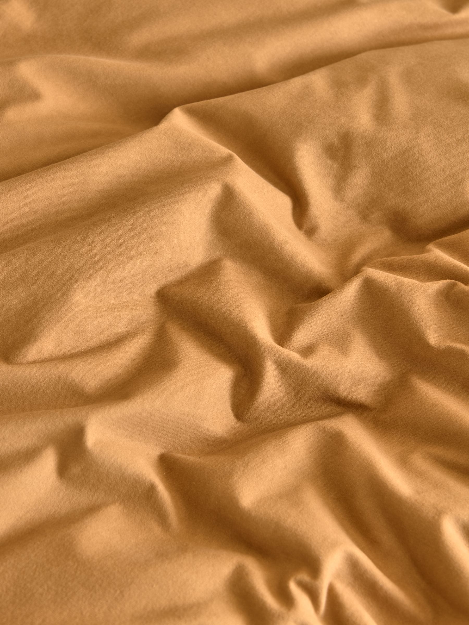 Caramel Brown Duvet Cover and Pillowcase Set - British product