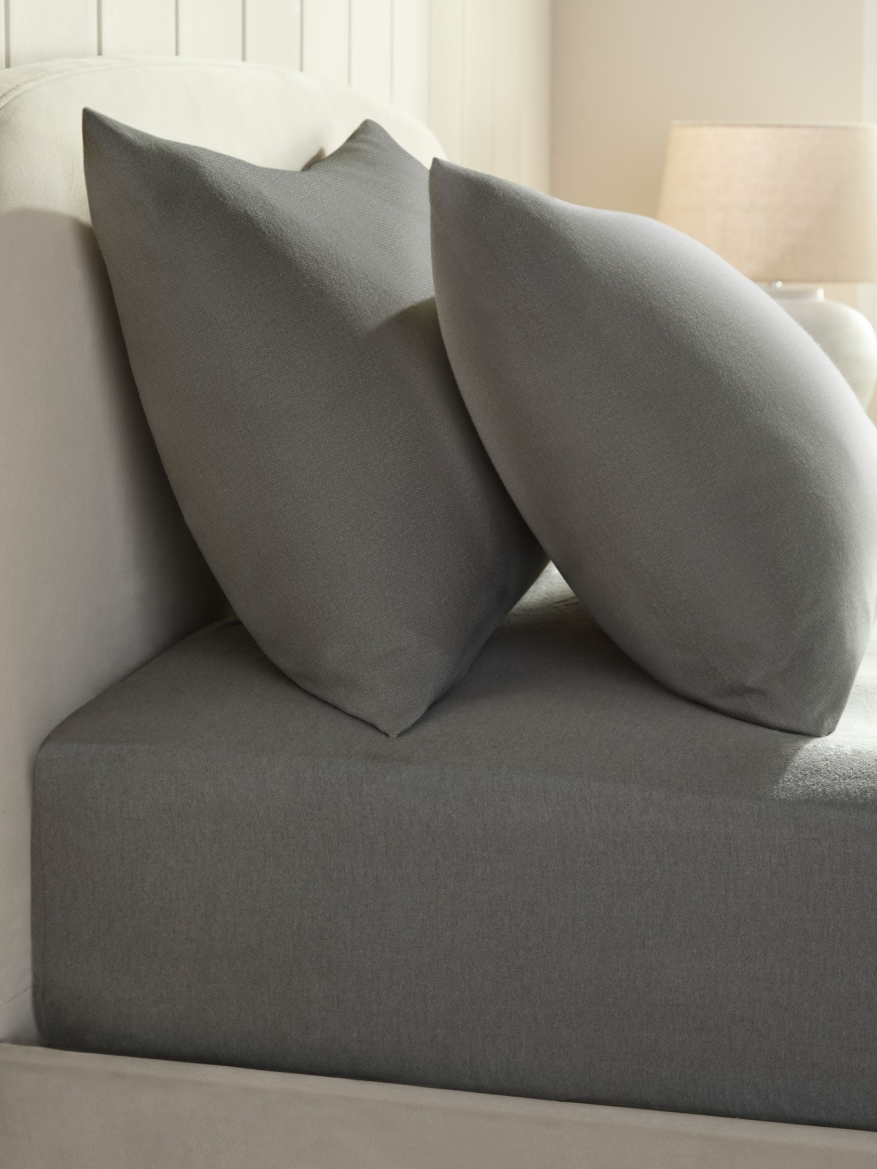 Charcoal grey brushed cotton supersoft extra deep fitted sheet - British product