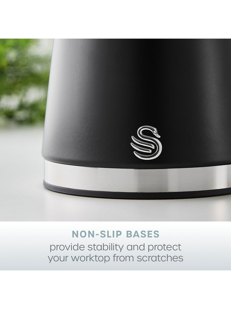 Swan Black Serenity storage canisters 1.3L (British brand)