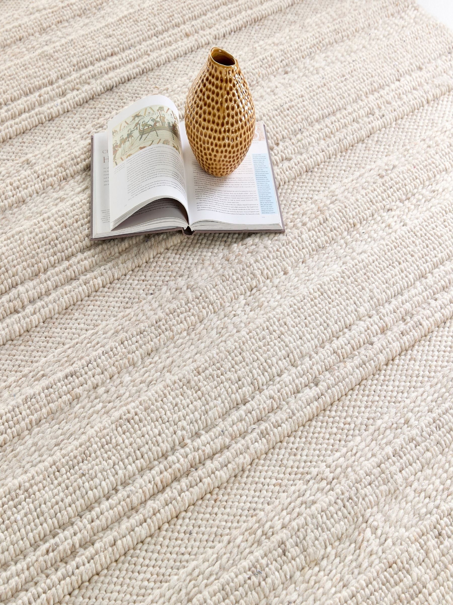Origin Rugs cream chunky knit runner, UK version