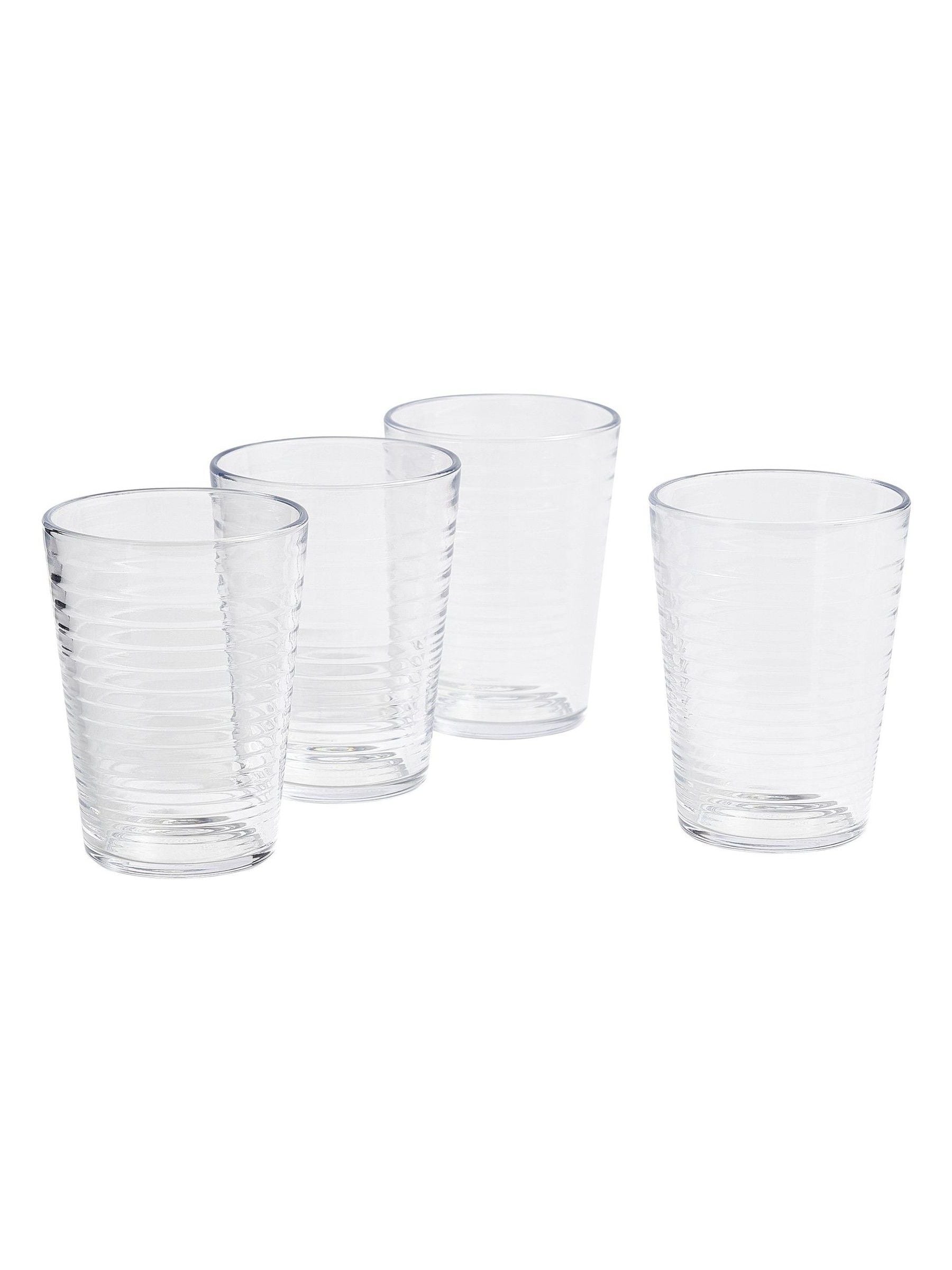 Royal Doulton clear maze highball glasses set of 4, imported from the UK