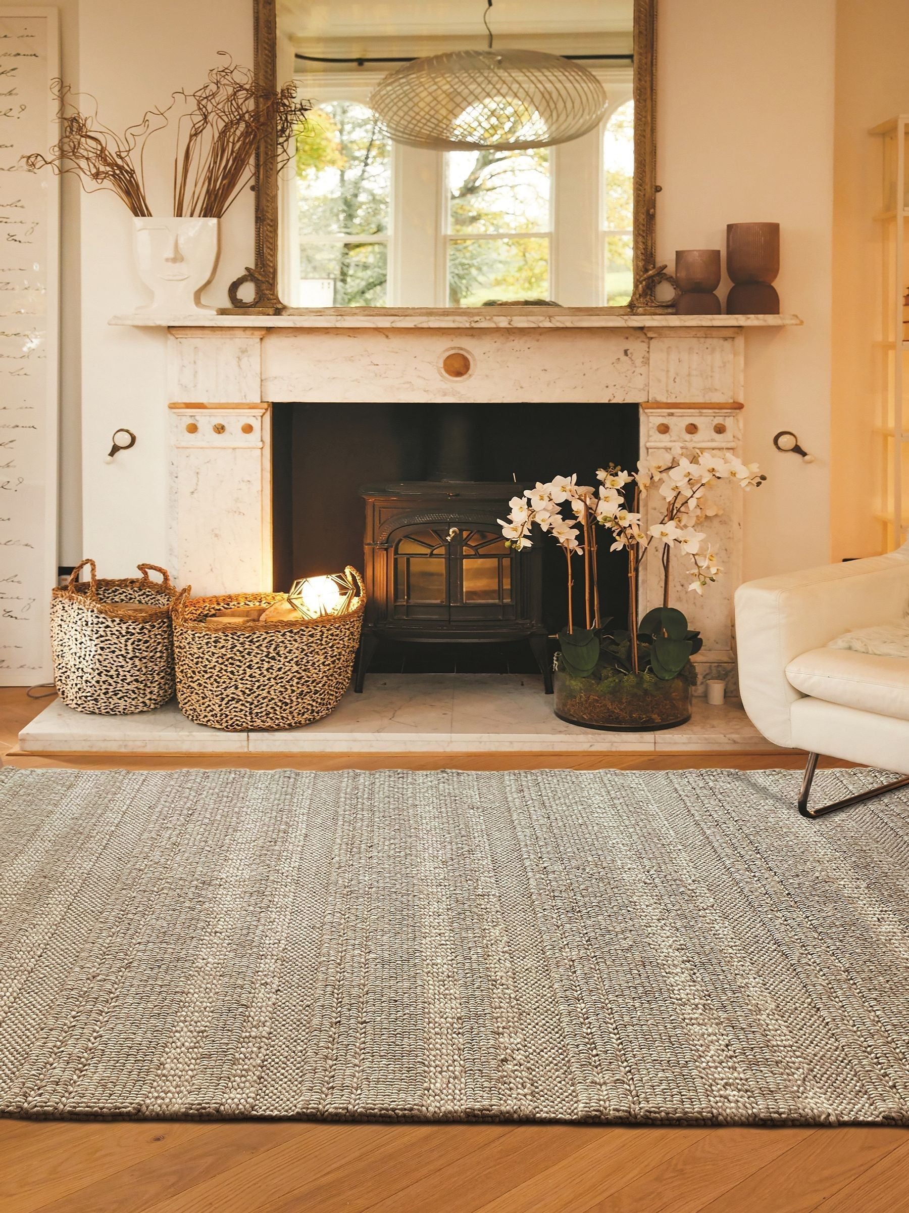 Origin Rugs cream chunky knit rug 120x170 or 160x230 cm, UK version