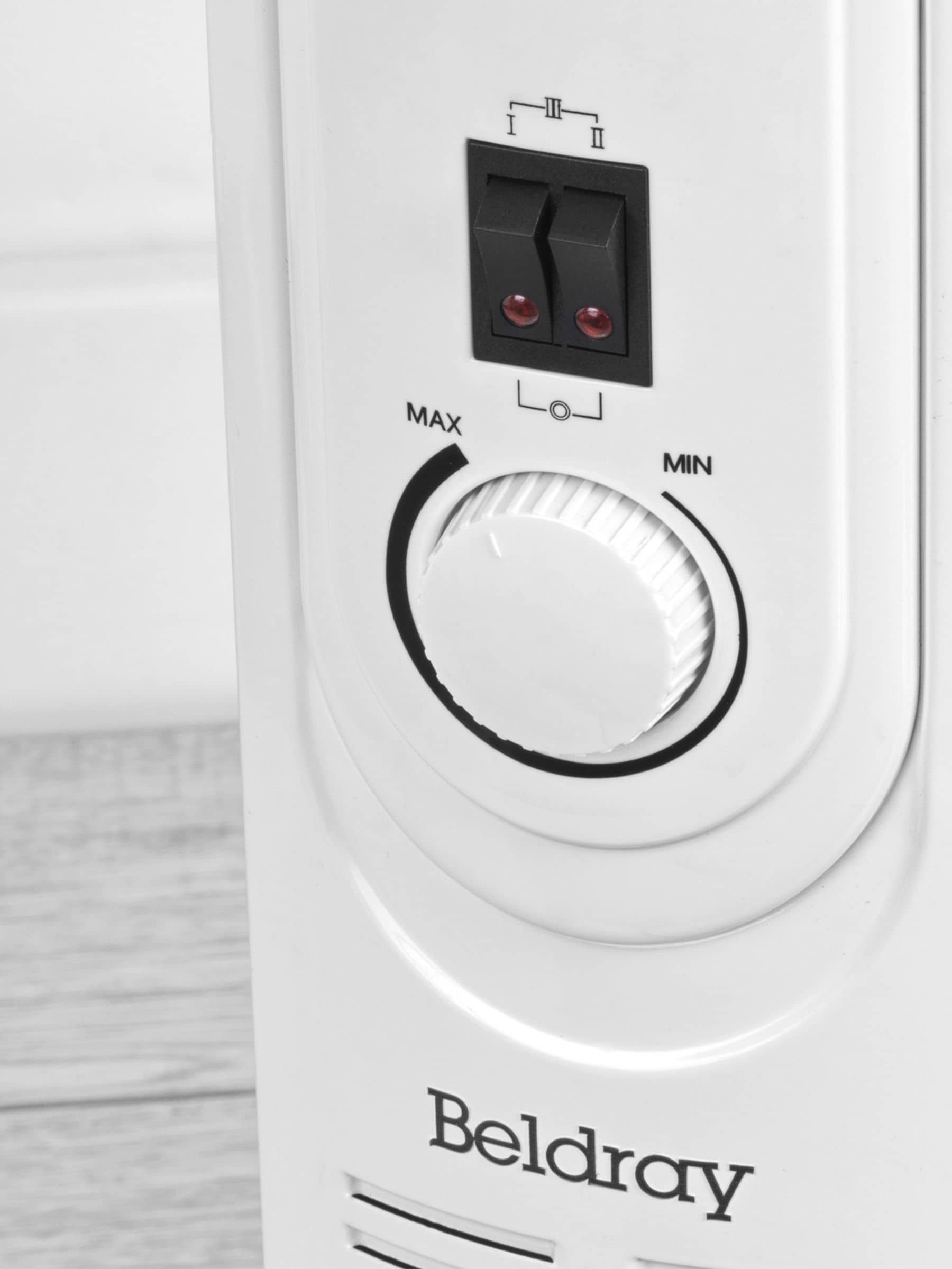 Beldray white 9 fin oil radiator, imported from the UK