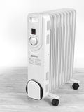 Beldray white 9 fin oil radiator, imported from the UK