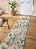 Washable autumnal floral print runner (British brand)