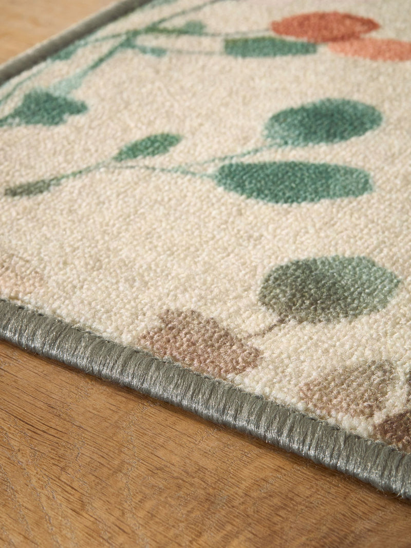 Washable autumnal floral print runner (British brand)