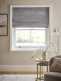 Grey Ready Made Blackout and Thermal Soft Marl Roman Blind