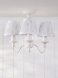 Laura Ashley white pussy willow 3 light semi flush ceiling light - British product