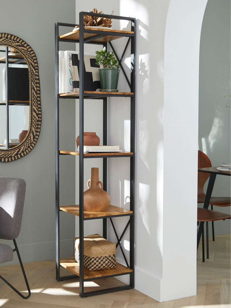 La Redoute Intérieurs solid oak and steel shelving unit (British brand)