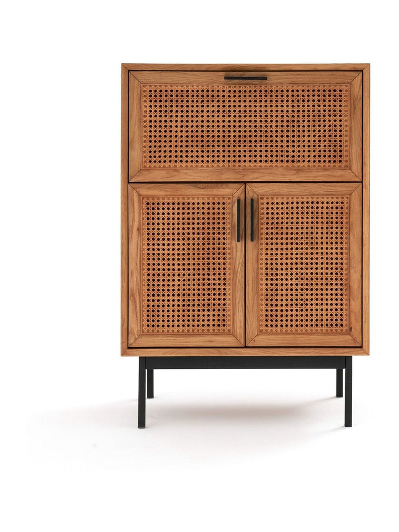 La Redoute Intérieurs oak and cane bar cabinet - British brand
