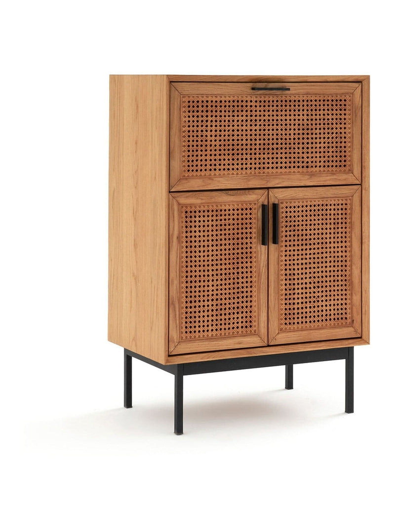 La Redoute Intérieurs oak and cane bar cabinet - British brand
