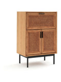 La Redoute Intérieurs oak and cane bar cabinet - British brand