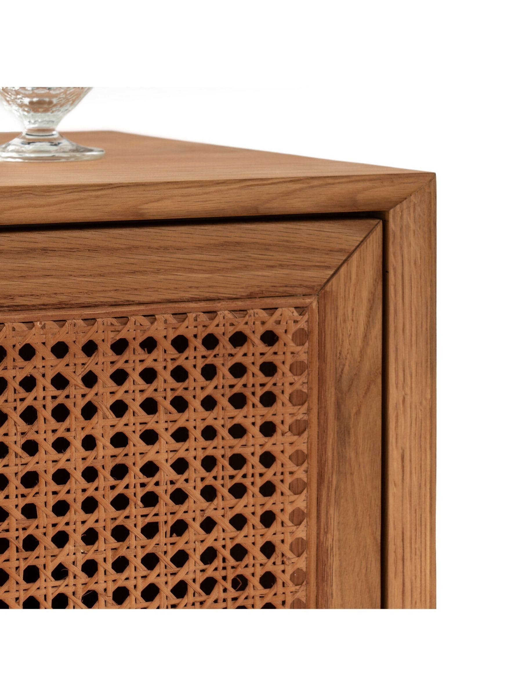 La Redoute Intérieurs oak and cane bar cabinet - British brand